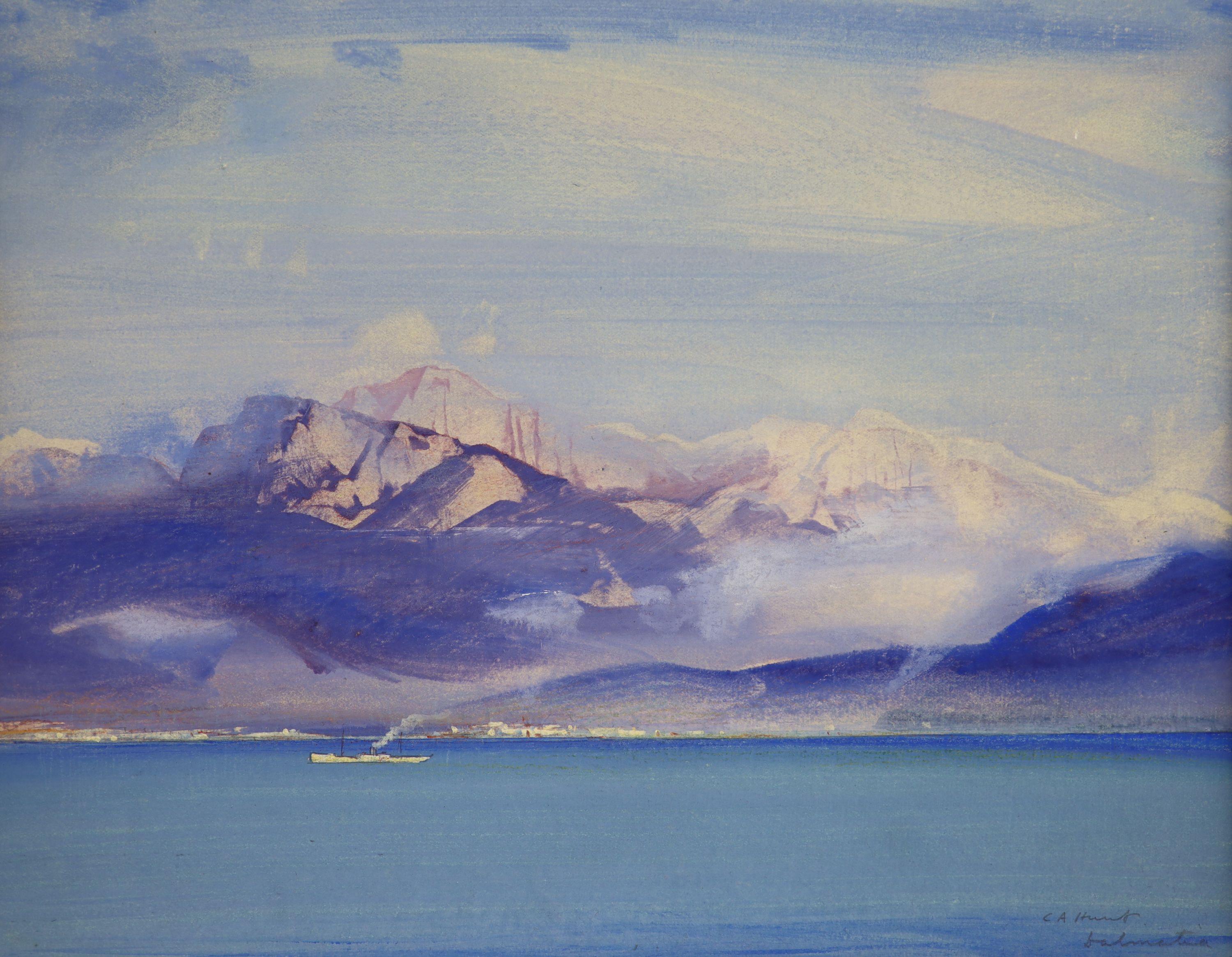 Cecil Arthur Hunt, V.P.R.W.S, R.B.A. (1873-1965), 'View of The Dalmatian Coast', gouache and watercolour on paper, 24 x 31 cm, unframed